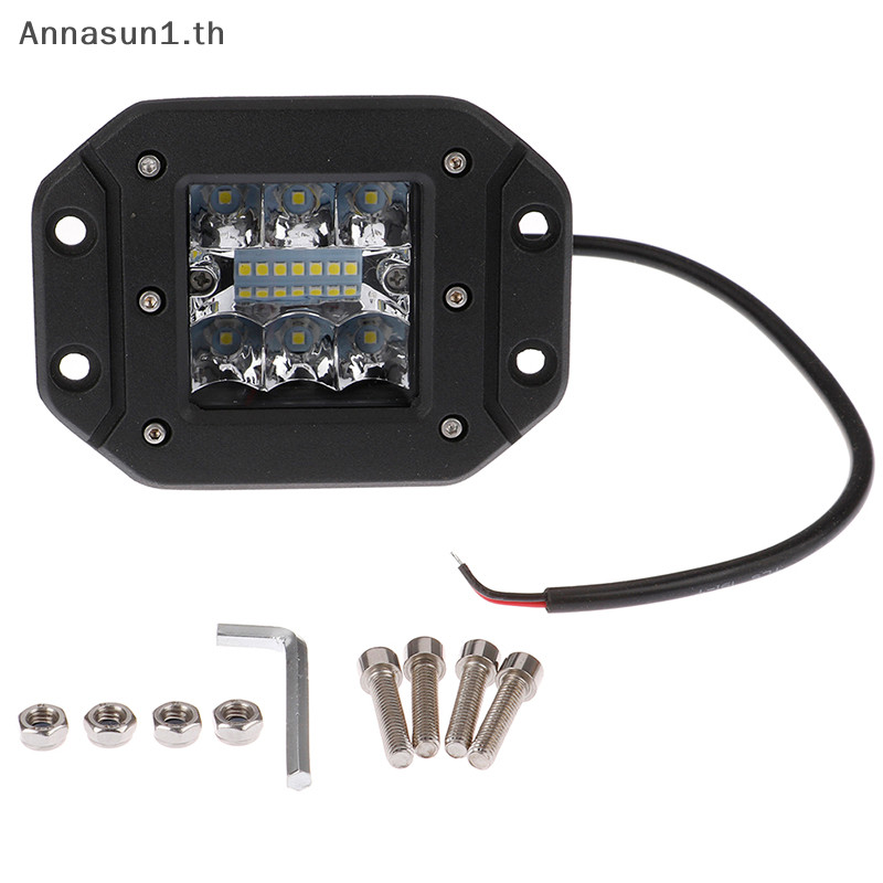 Annasun 120W 9600LM Spot Flood LED ทํางานรถบรรทุก Off-Road โคมไฟ Flush Mount กันชน TH
