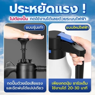 เครื่องพ่นโฟมไฟฟ้า 1.5 ลิตร ถังฉีดโฟมล้างรเครื่องฉีดโฟมล้างรถ แบตเตอรี่ลิเธียมทนทานต่อล้างรถ บัวรดน้ำแรงดันอากาศ