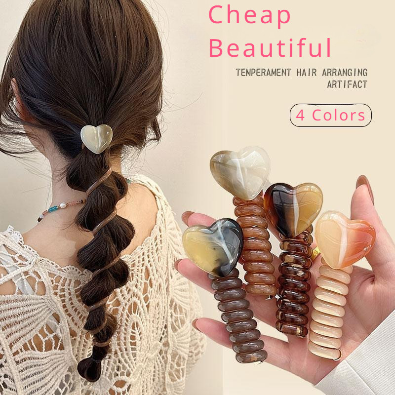 Simple Bubble Braid เชือกผมสําหรับสาวสายโทรศัพท ์ ผมแหวนห ่ อผม Braid Hair Tie