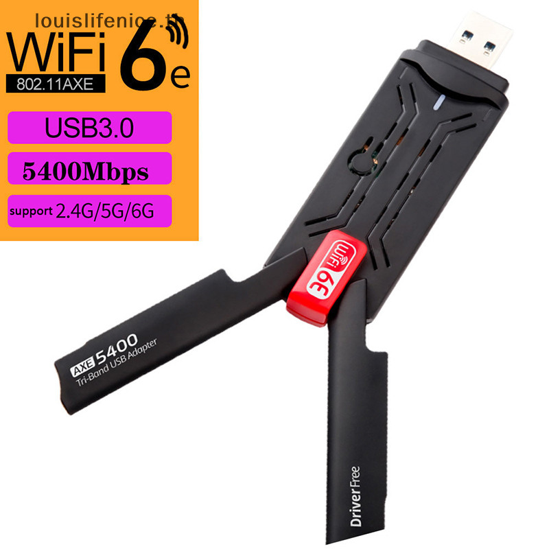 LNTH AX5400M USB Wifi6E อะแดปเตอร์ 2.4G & 5G & 6GHz USB 3.0 Wifi 6 ตัวรับสัญญาณ-band เสาอากาศ MU-MIM