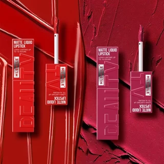 6 สี Matte Long-lasting Moisturizing Lip Gloss Silky Liquid Lip Tint Non Stick Cup ธรรมชาติ Smudging ลิปสติกเครื่องสําอาง