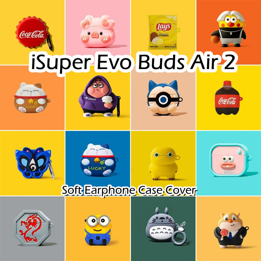 【Case Home 】นําไปใช้กับ iSuper Evo Buds Air 2 เคส Case เคสหูฟัง ซิลิโคนนุ่ม เคส เคสหูฟัง NO.3