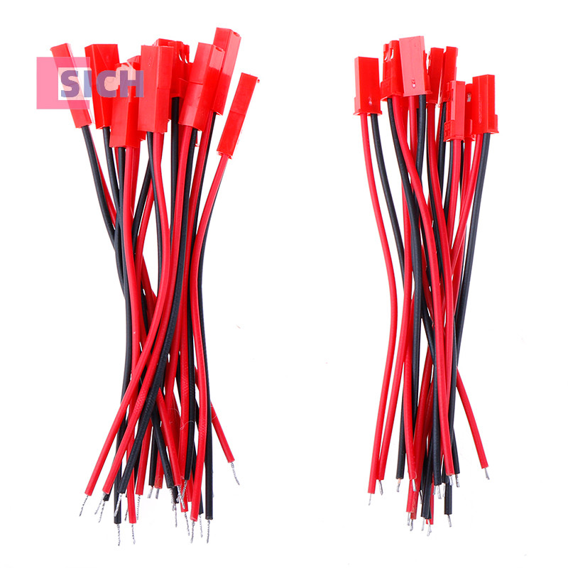 [Sich] 20 ชิ้น 2 พินเชื่อมต่อชายหญิง jst ปลั๊กสาย 22 awg ลวดสําหรับ rc ใหม่