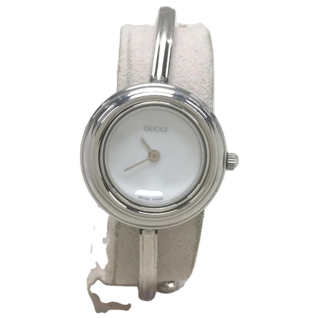 GUCCI Wrist Watch Silver White Women Direct from Japan Secondhand