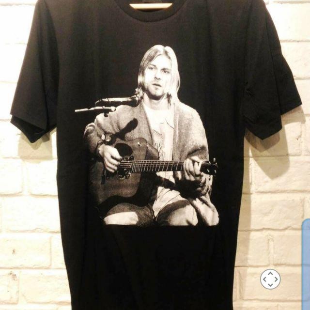 🌸พร้อมส่ง🌸Kurt cobain nirvana เสื้อยืด! เสื้อยืดคอกลมผ้าฝ้าย   ผ้า     Smart