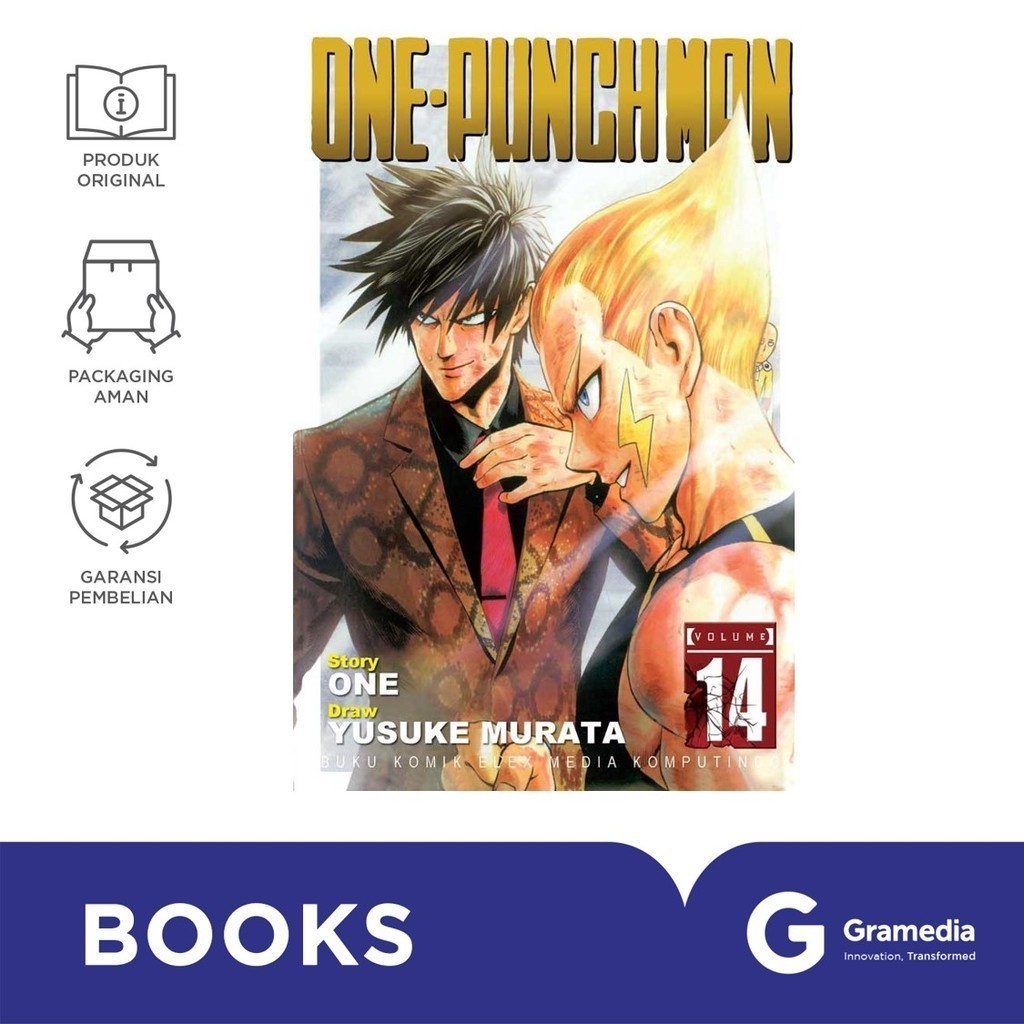 Gramedia Surabaya - One Punch Man 14 (One & Yusuke Murata)