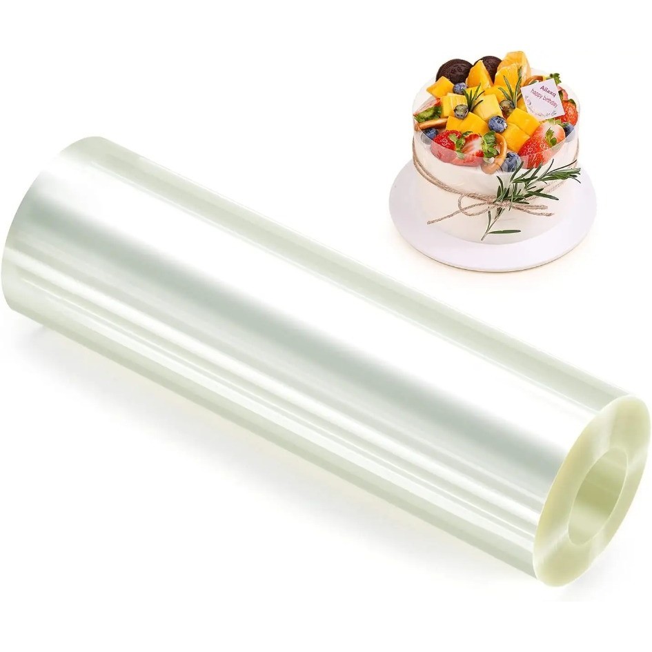 6/8/10/12/15/20cm 10MTransparent Mousse Acetate Roll Cake Collar Surround Film สําหรับตกแต ่ งช ็ อกโกแลต