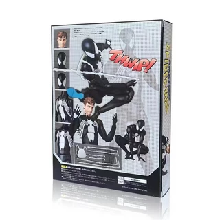 CT Mafex 147 Venom Spiderman Action Figure Model ของเล่น 1/12 คุณภาพสูงสีดํา Spiderman Symbiotic Body Figures