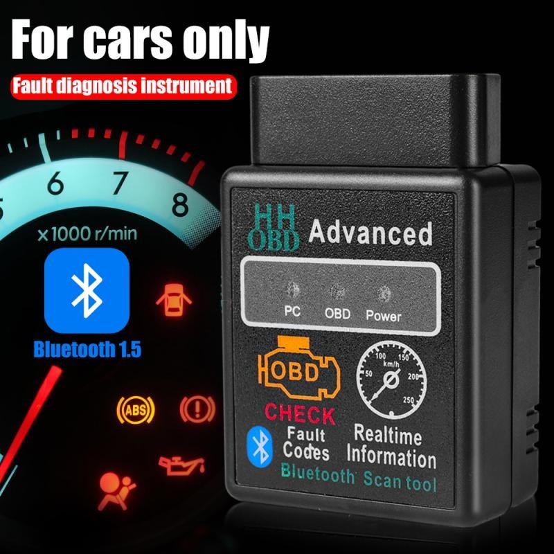 Obd2 V1.5 เครื่องสแกนเนอร์วินิจฉัยบลูทูธ - เครื่องตรวจจับความผิดพลาด Bluetooth ระดับมืออาชีพ - เข้ากันได้กับ Ios Android - Windowsautomobile ซ่อมเครื่องมือ