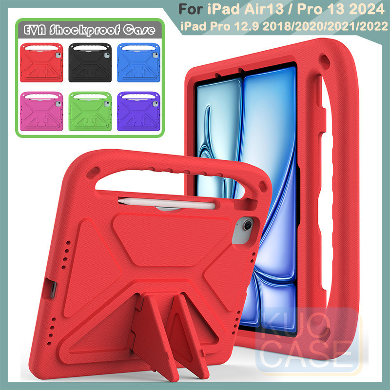 สําหรับipad Air 13 2024 Pro 13 2024 iPad Pro 12.9 2018 2020 2021 2022 EVAกันกระแทกเด็กฝาครอบแท็บเล็ต