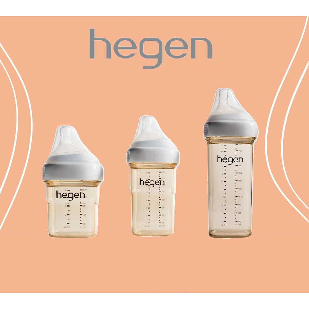 Hegen PCTO ขวดสีฟ้า 150 มล. 5 ออนซ์ 240 มล. 8 ออนซ์ 330 มล. 11 ออนซ์ PPSU ขวดคอกว้าง