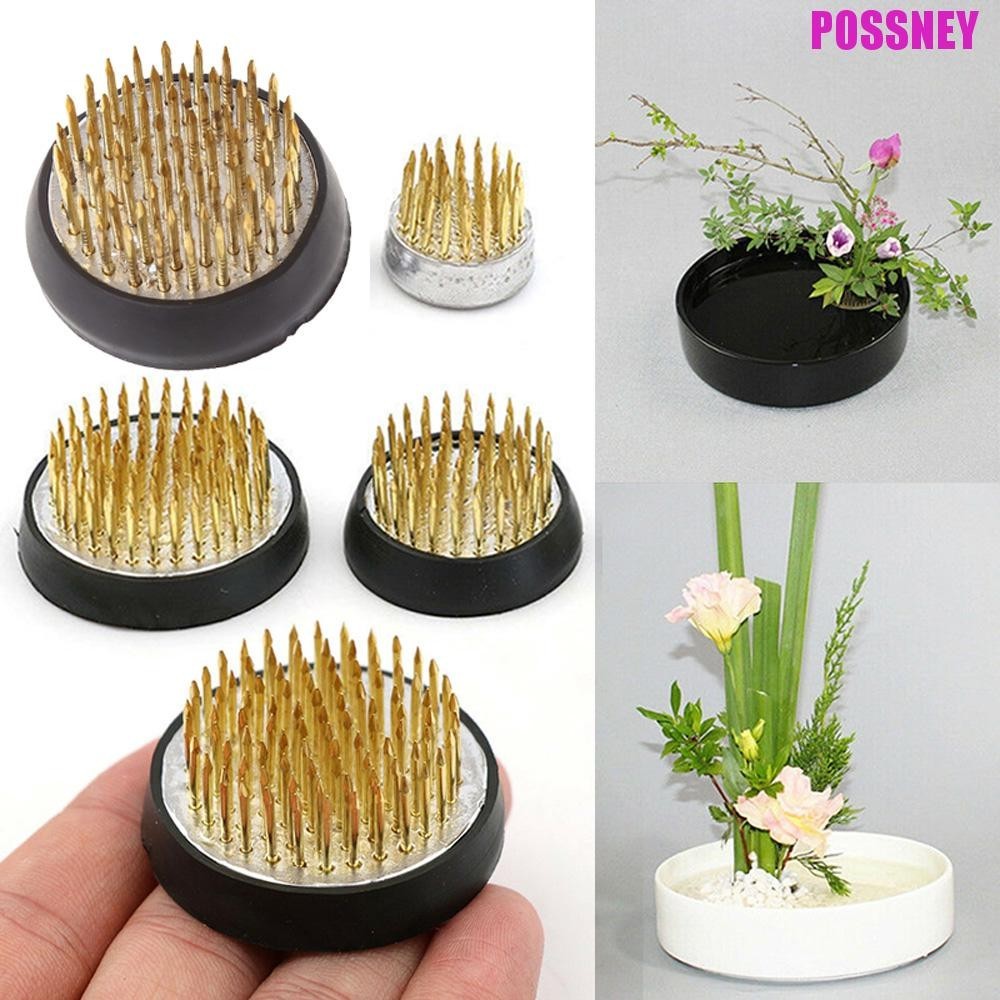 Possney Ikebana ผู ้ ถือยางดอกไม ้ เข ็ ม Kenzan Art เครื ่ องมือคงที ่