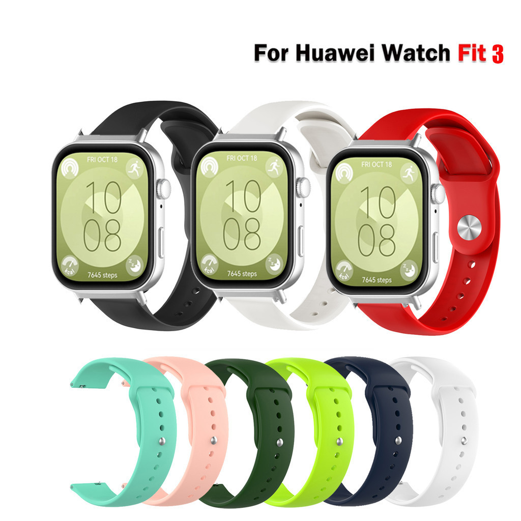 ซิลิโคนกีฬาเปลี ่ ยนสายรัดสําหรับ Huawei Watch Fit 3 Fit3 สร ้ อยข ้ อมือสายรัดข ้ อมือ