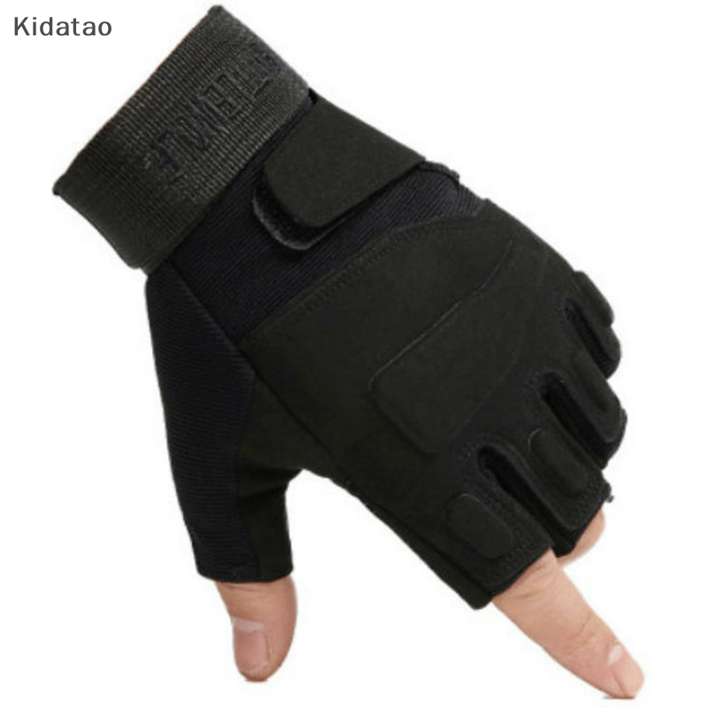 Kidatao ถุงมือกลางแจ้งถุงมือกีฬาครึ่งนิ้วผู้ชายผู้หญิง Combat Shoog Hung ฟิตเนสถุงมือไร้นิ้วใหม่