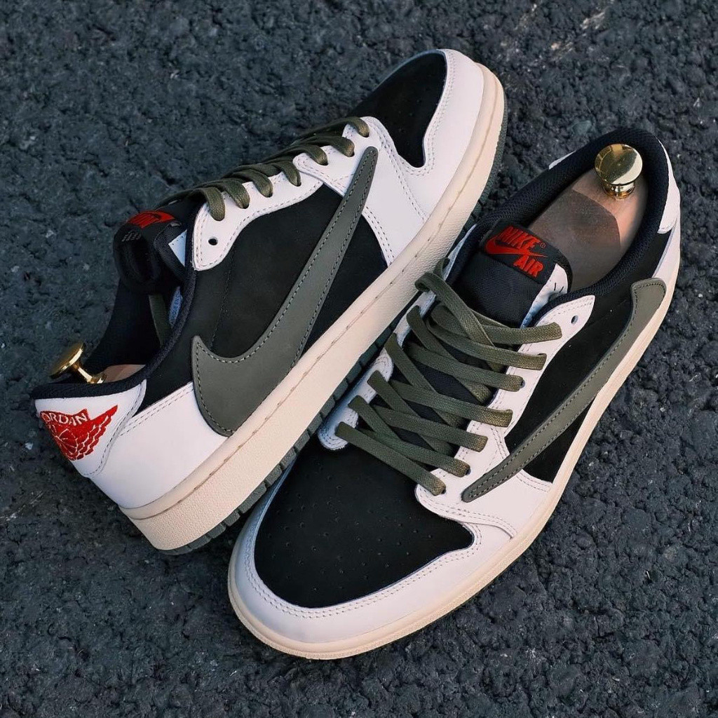 Cygg ร้อน UA รองเท้าผ้าใบผ้าฝ้าย unisex Travis Scott X Air Jordan 1 ...