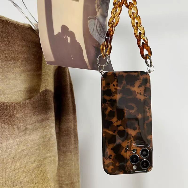 ขั้นสูงสีเหลืองอําพันเสือดาวรูปแบบกรณีสําหรับ ไอโฟน 16 15 14 13 12 11 มือโปร สูงสุด สร้อยข้อมือสั้นปกอ่อนครอบคลุมเต็มรูปแบบเลนส์ป้องกันการออกแบบ ต่อต้านตก - รูปที่ 5