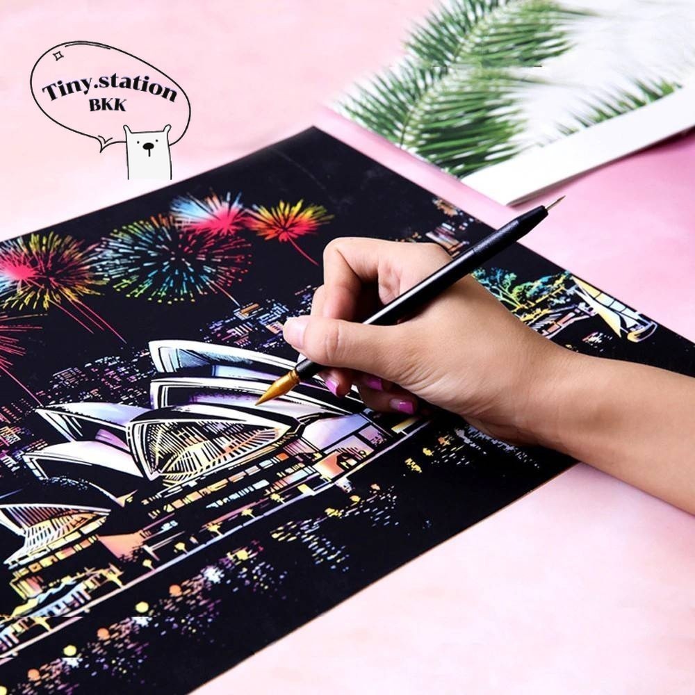 ภาพขูดสี Magic Scratch Art ของเล่น วาดรูป วาดภาพ