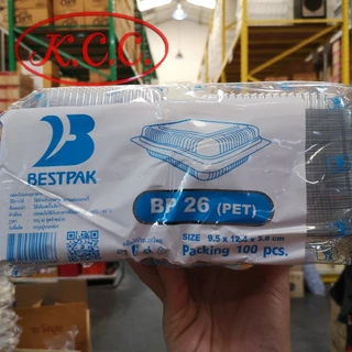 BP กล่องพลาสติก กล่องใส่ขนมสีใส รหัส BP-17 , BP-19, BP-25 , BP-26 , BP-36, BP-40 จำนวน 100ใบ