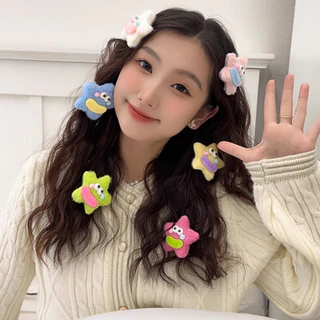 น่ารักสนุกตลกไส้กรอกปากห้าชี้ดาวน้ําตาหน้าผากหักเรียบคลิปผม