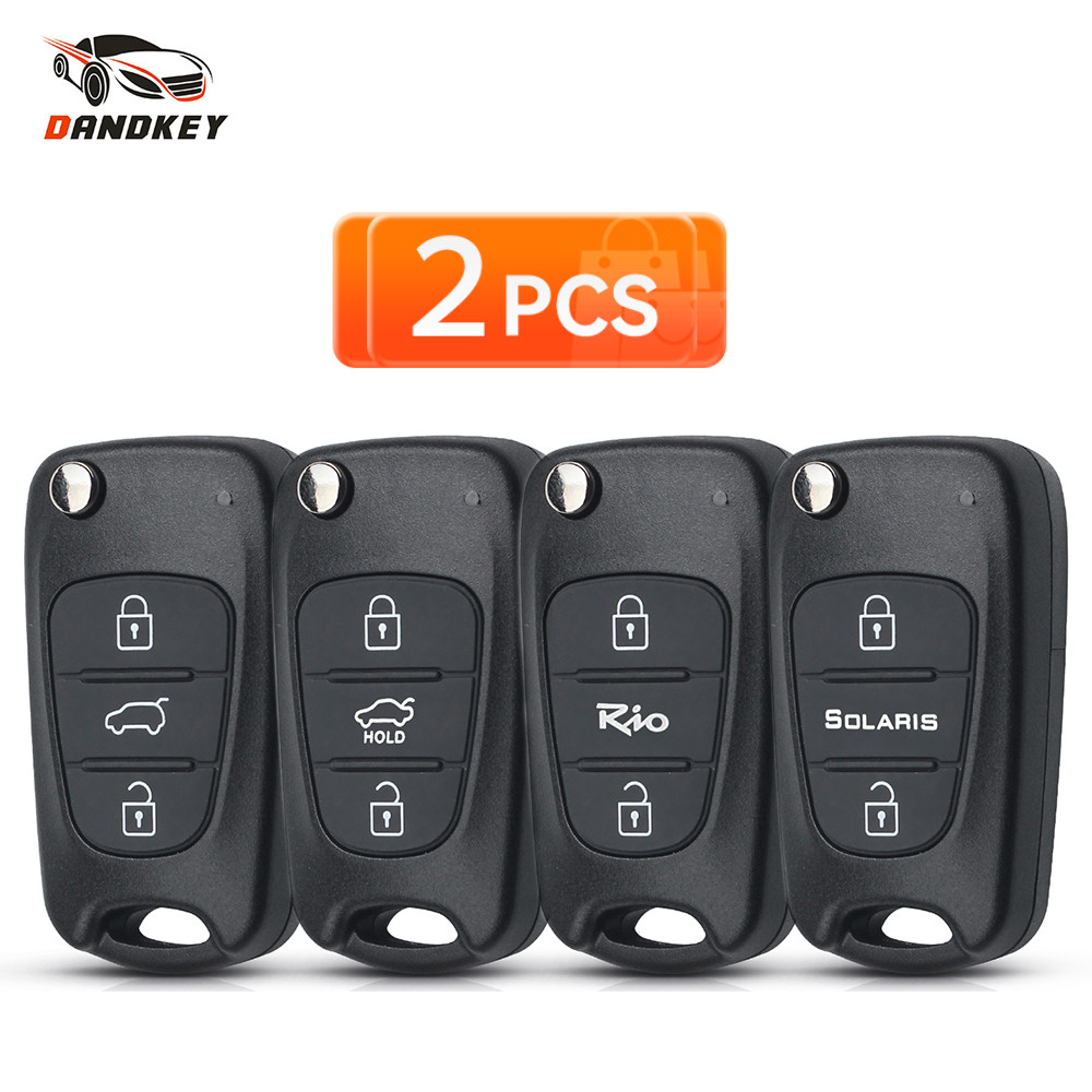 2 pcs 3 ปุ่ม Remote Auto กุญแจรถสําหรับ Hyundai I20 I30 IX35 I35 Accent Solaris Avante Elantra Verma สําหรับ Kia K2 K5 Rio Sportage 3 Picanto Ceed Cerato