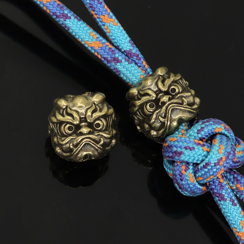 Cnedc Vintage ทองเหลืองมังกรน้อย Paracord จี้ DIY สร้อยคอจี้อุปกรณ์เสริม