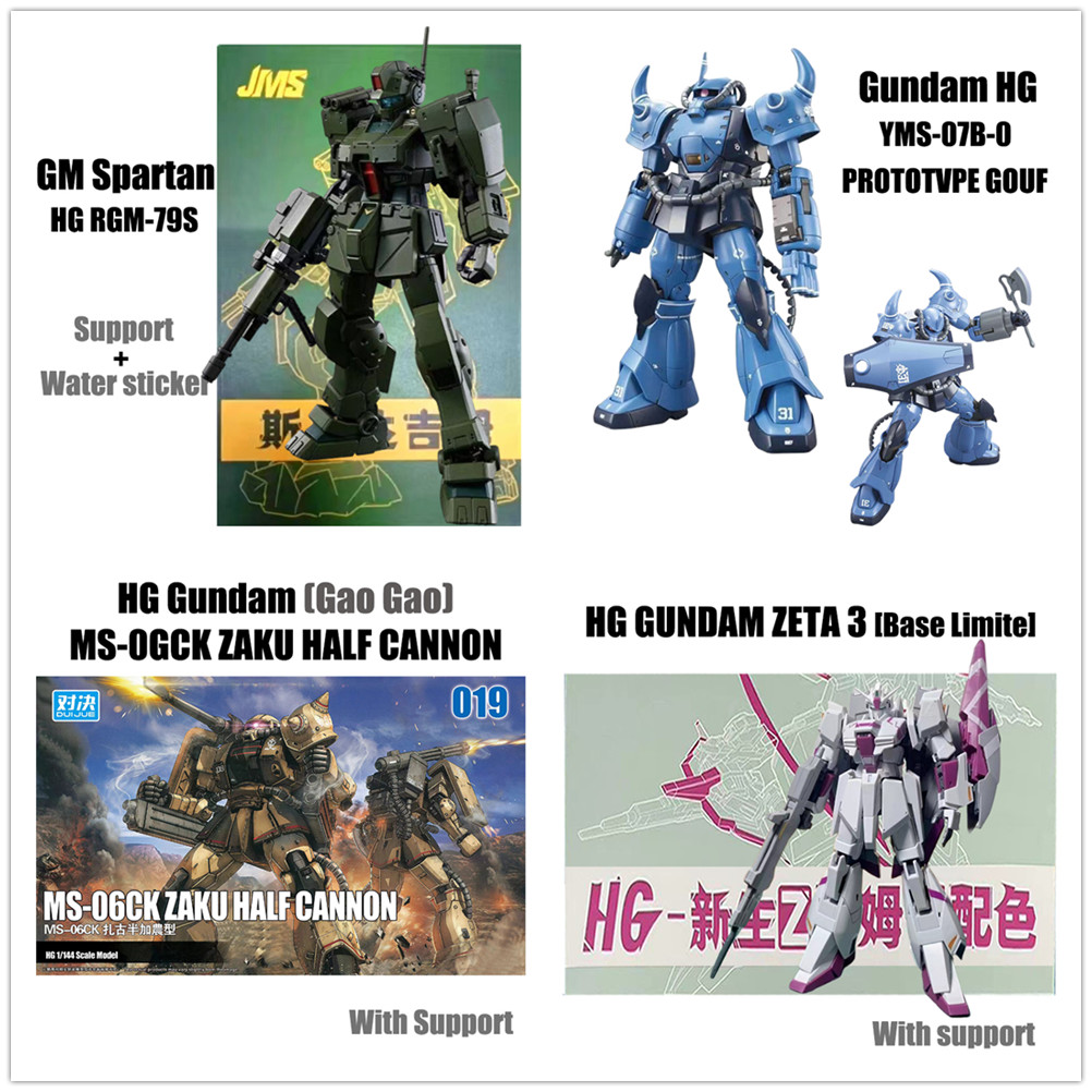 กันดั้ม HG Base Limite ZETA 3 MS-06CK Zaku Half Cannon Zaku JMS GM Spartan Unicorn Phenex โปร่งใส CTO MS-060-6 Rx-78-2 Hyaku Shiki Sengoku Astray Unicorn Phenex Assembly รุ่น