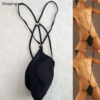 [สต็อก]กางเกงชั้นในผู้ชายเซ็กซี่ทองแขวนจีสตริงบอดี้สูทสลิงยิ…