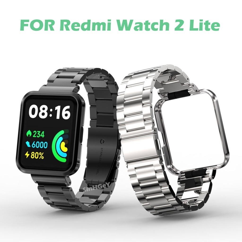 สายรัดสําหรับ redmi Watch 2 Lite สายรัดข้อมือทดแทนโลหะ redmi สแตนเลส