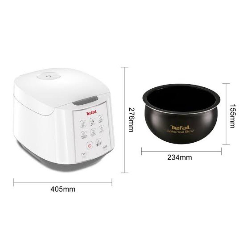 หุงขึ้นหม้อ Tefal หม้อหุงข้าว (หม้อหุงข้าวไฟฟ้า) ขนาด 1.8 ลิตร รุ่น RK7321 Model RK732166