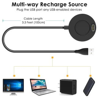 แท่นชาร์จนาฬิกาสําหรับ Garmin Vivoactive 3 4 4S/ Fenix 5 5S 5X 6 6S 6X / Venu 2S Sq USB สายชาร์จขาตั้งวันที่ Syn