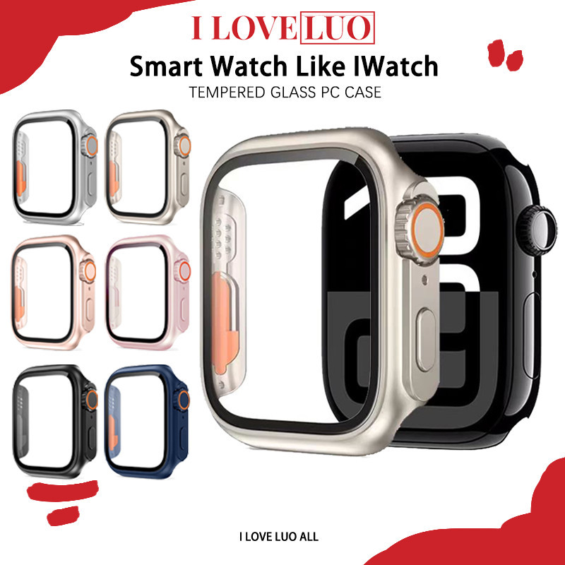 กรณี for Apple Watch SE3 2 IWatch Series 11 10 9 8 7 6 46 มม. 45  44 มม. 42 มม. อัพเกรดเป็นฟิล์มป้องกันหน้าจอเต็มรูปแบบ