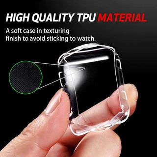 กรอบป้องกันหน้าจอ TPU อ่อนนุ่มโปร่งใส for Apple Watch Ultra/SE 3 2 Series 11 10 9 8 7 6 5 Iwatch 49 46 45 44 42 41 40 มม
