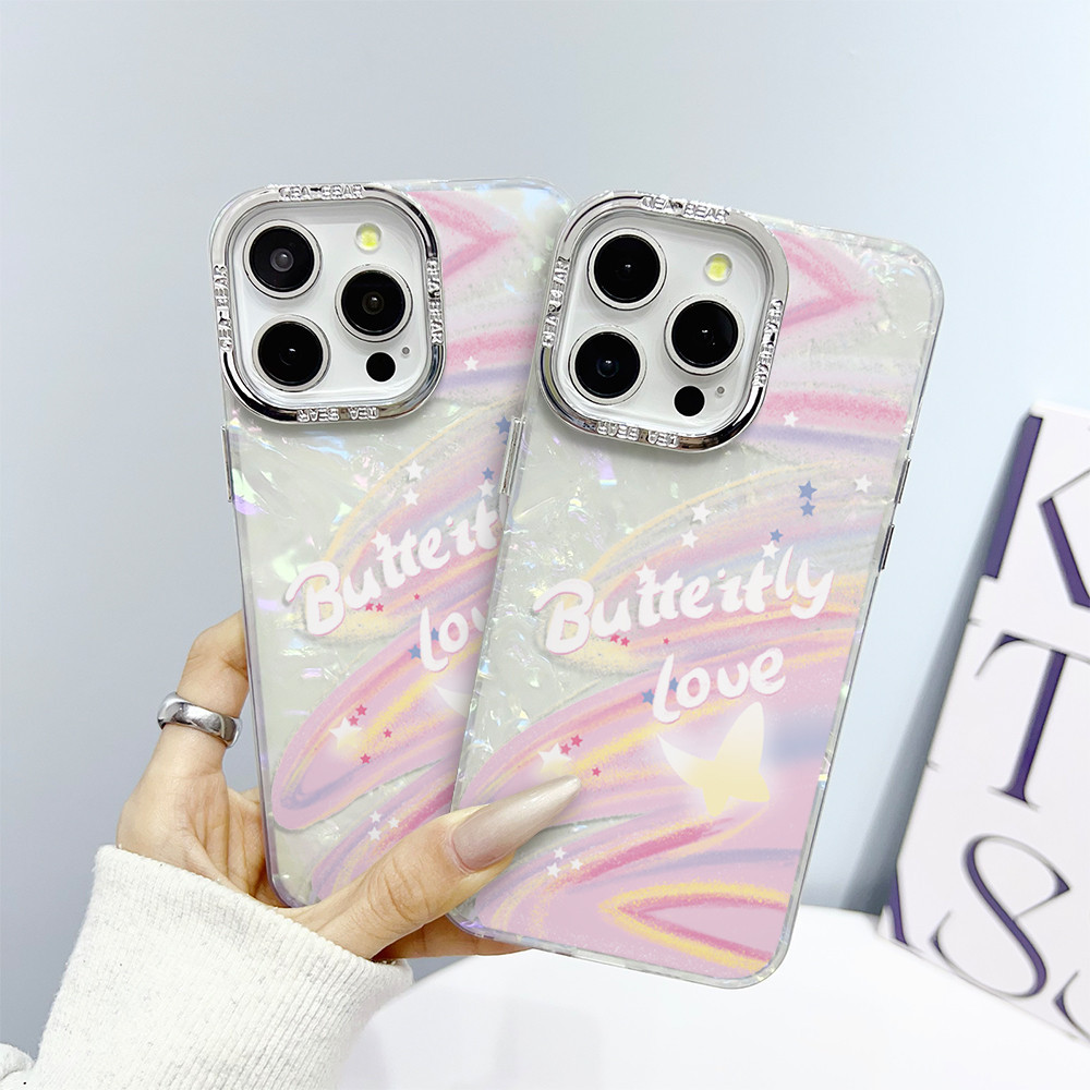 💖Stars💖เข้ากันได้ โทรศัพท์ไอโฟน iPhone 16PROMAX 15PROMAX 14PRO 11PRO 12 11 บุคลิกภาพ กรณีโทรศัพท์มือ
