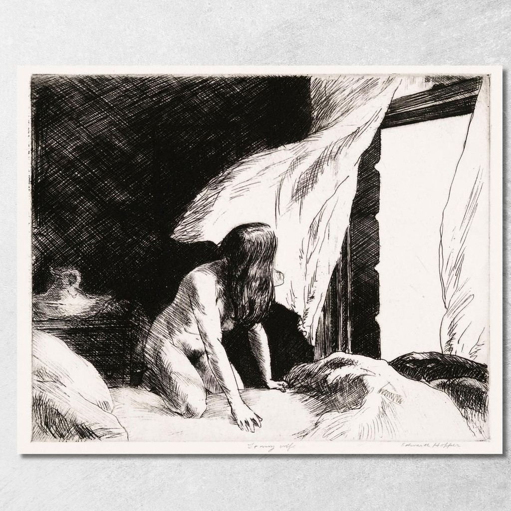 Evening Wind Edward Hopper, eho16 ภาพพิมพ์บนผ้าใบแคนวาส