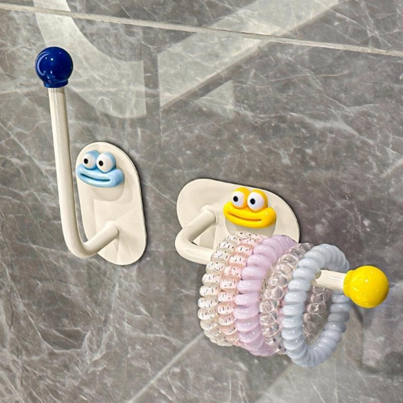 ชั้นเก็บของห้องน้ําน่ารักชั้นเก็บเครื่องประดับผ้าขนหนูตะขอแข็งแรงหนาตะขออุปกรณ์ครัว - รูปที่ 4