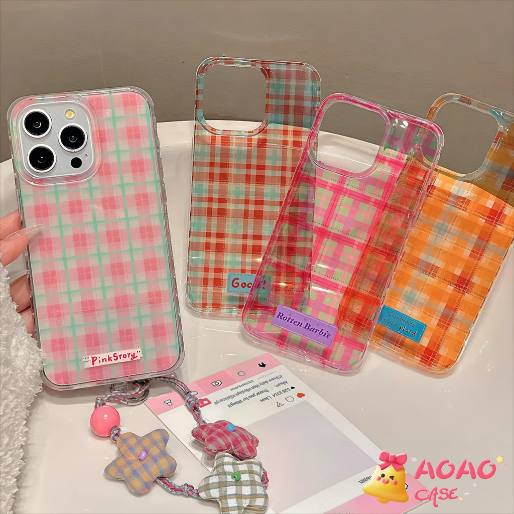 เคส Redmi Note 13 12 11 9 8 10 Pro Max Redmi 12C 13C 12 9C 10C A1 9T 9A 10 9 Poco C65 C55 M3 X5 X6 รูปแบบกริดสดหวาน