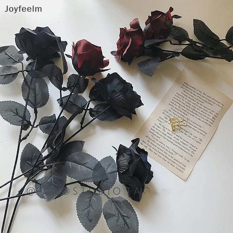 Yfe Gothic Black Rose ดอกไม้ประดิษฐ์จําลองดอกไม้วาเลนไทน์ดอกกุหลาบ N