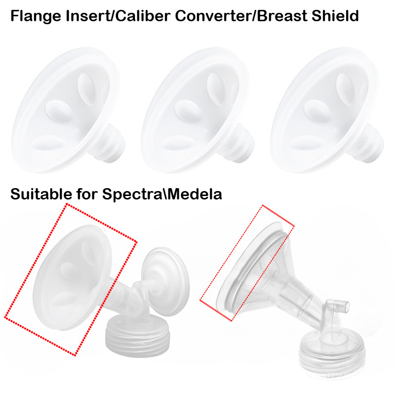 เบาะนวดหน้าแปลน 19 มม.เข้ากันได้กับ Spectra/Medela 24 มม.โล่/หน้าแปลนเปลี่ยนหน้าแปลนแทรก Spectra Breastpump อะไหล่ลด 24 ม.