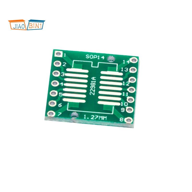 20 ชิ้น Sop14 Ssop14 Tssop14 ถึง Dip14 Pcb Smd Dip/อะแดปเตอร์แผ่น Pitch 1.27/0.65 มิลลิเมตร