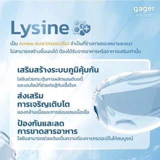 Gager กาเจอร์ ผงโรยข้าวเบต้ากลูแคนผสมไลซีนและซินไบโอติก 3in1 วิตามินสำหรับสัตว์เลี้ยง เสริมสร้างภูมิคุ้มกันได้ดีกว่าเดิม