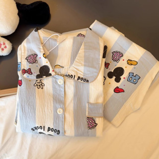 ชุดนอนมิกกี้น่ารักสำหรับผู้หญิง ootd