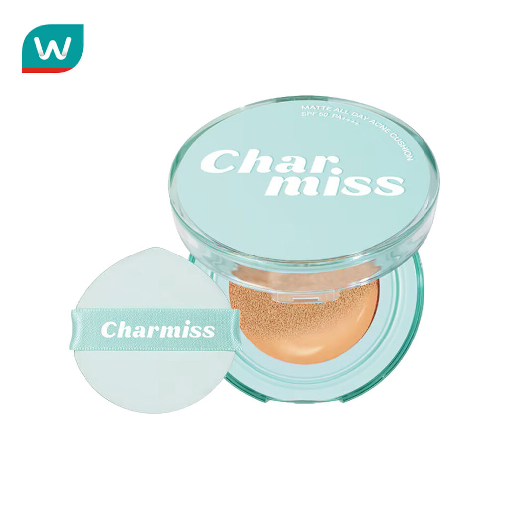 Charmiss ชาร์มิส แมทท์ ออล เดย์ แอคเน่ คุชชั่น SPF50 PA++++ 8ก. 03 ฮันนี่ เบจ