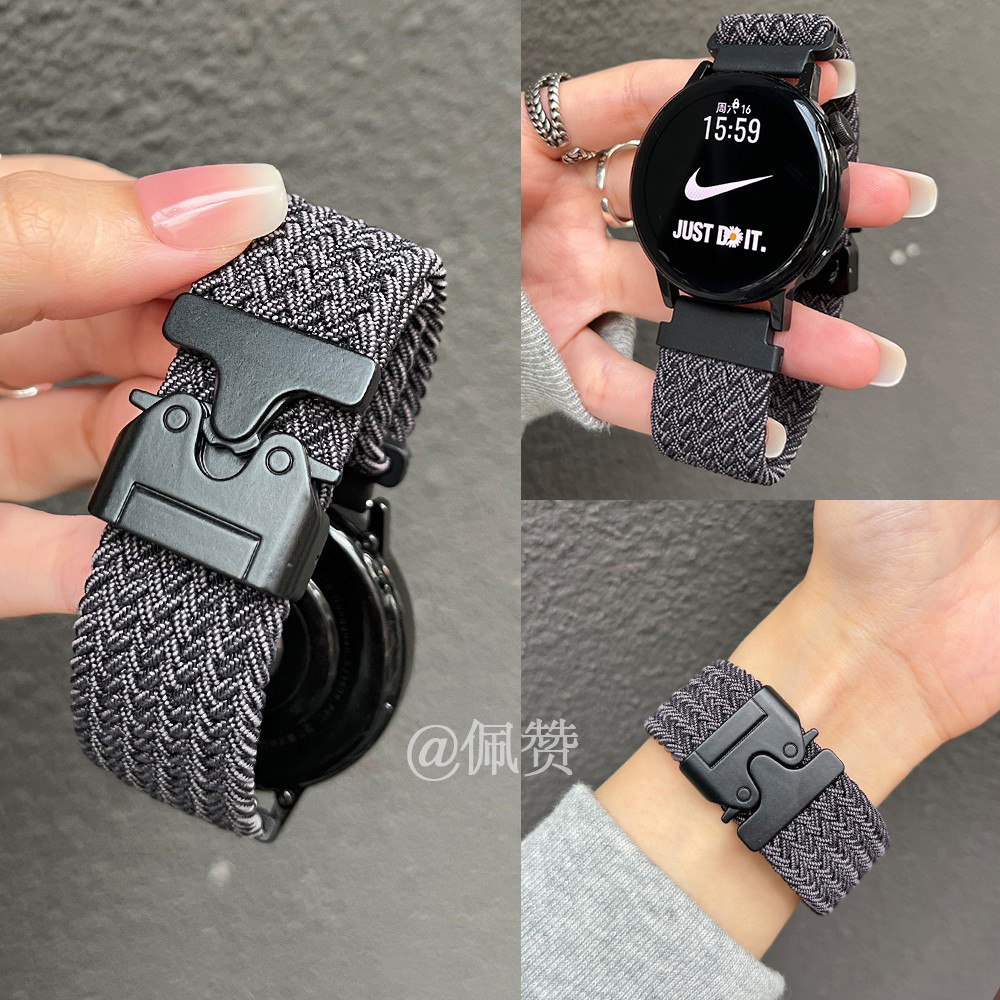สายรัดข้อมือไนลอนถัก 22 มม.เหมาะสําหรับนาฬิกา Huawei GT6/gt5/gt4/gt3/gt5pro 46 มม.กีฬาร่มชูชีพหัวเข็มขัด watch5/4PRO สาย 20mm18 มม.