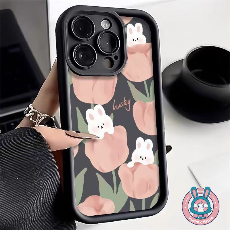 กระต่ายน่ารักเคสโทรศัพท์สําหรับVivo IQOO Z9 Turbo + Lite Z9X Z8 Z7 Z7X Z7i Z6 Z1 Pro Z6 Z6X Z5 Z5X Z