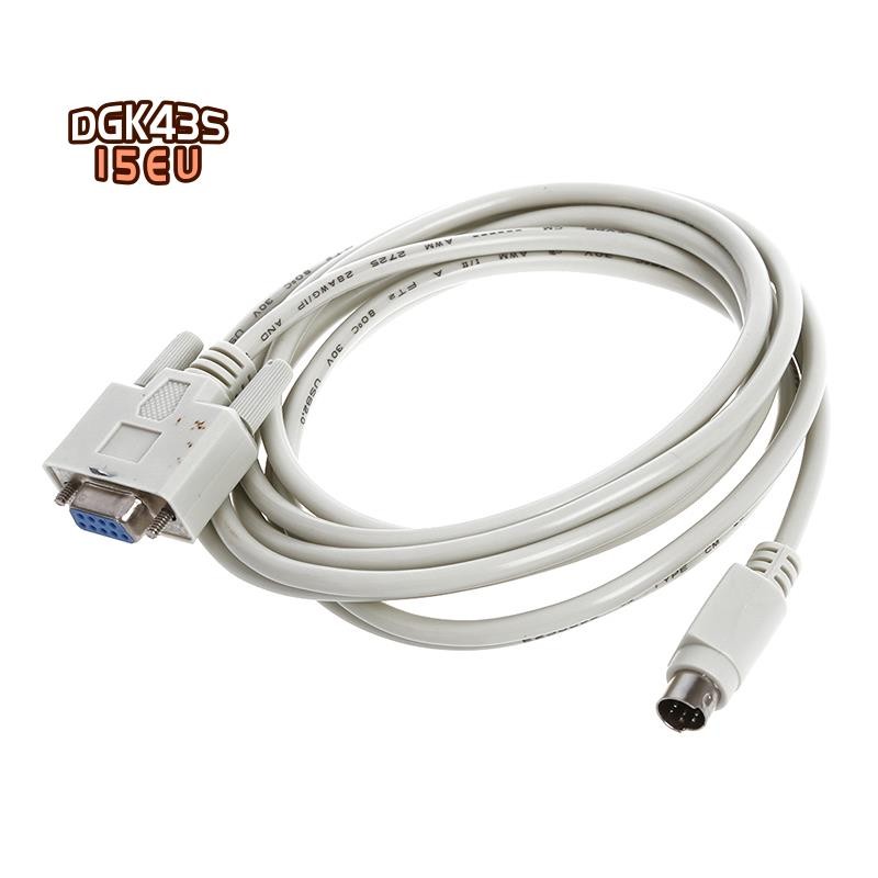 DB9P ถึง 8P Mini Din RS232 ดาวน์โหลดสายสีขาว 8.2 Ft สําหรับ PLC -EH