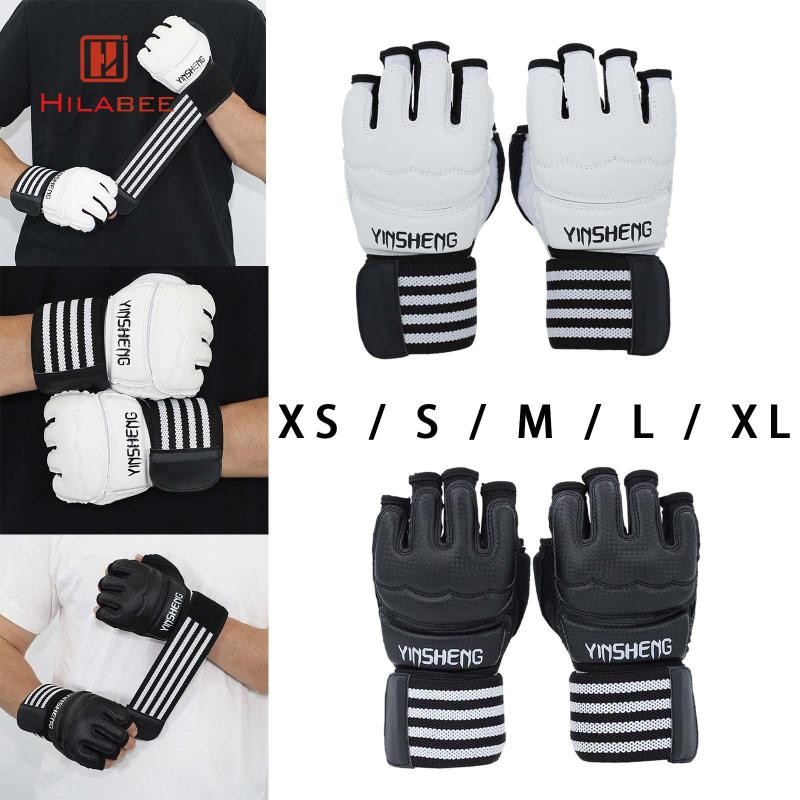 Hilabee ถุงมือคิกบ็อกซิ่งถุงมือต่อสู้ครึ่งนิ้วกระเป๋าศิลปะถุงมือ Mma ถุงมือสําหรับเทควันโด Mma Punching Bag
