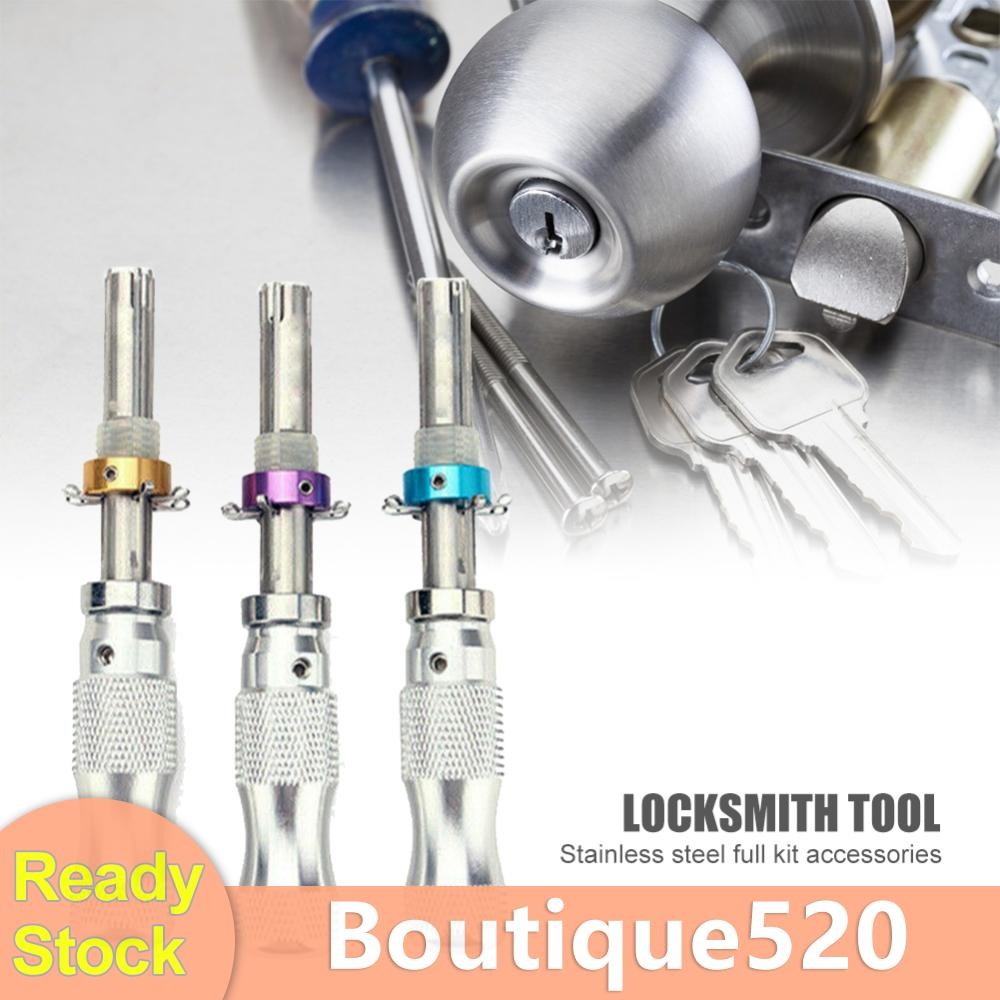 3 ชิ้น Tubular 7 Pins Lock Pick Tool Locksmith Tool Lock Pick Set [boutique520.th]