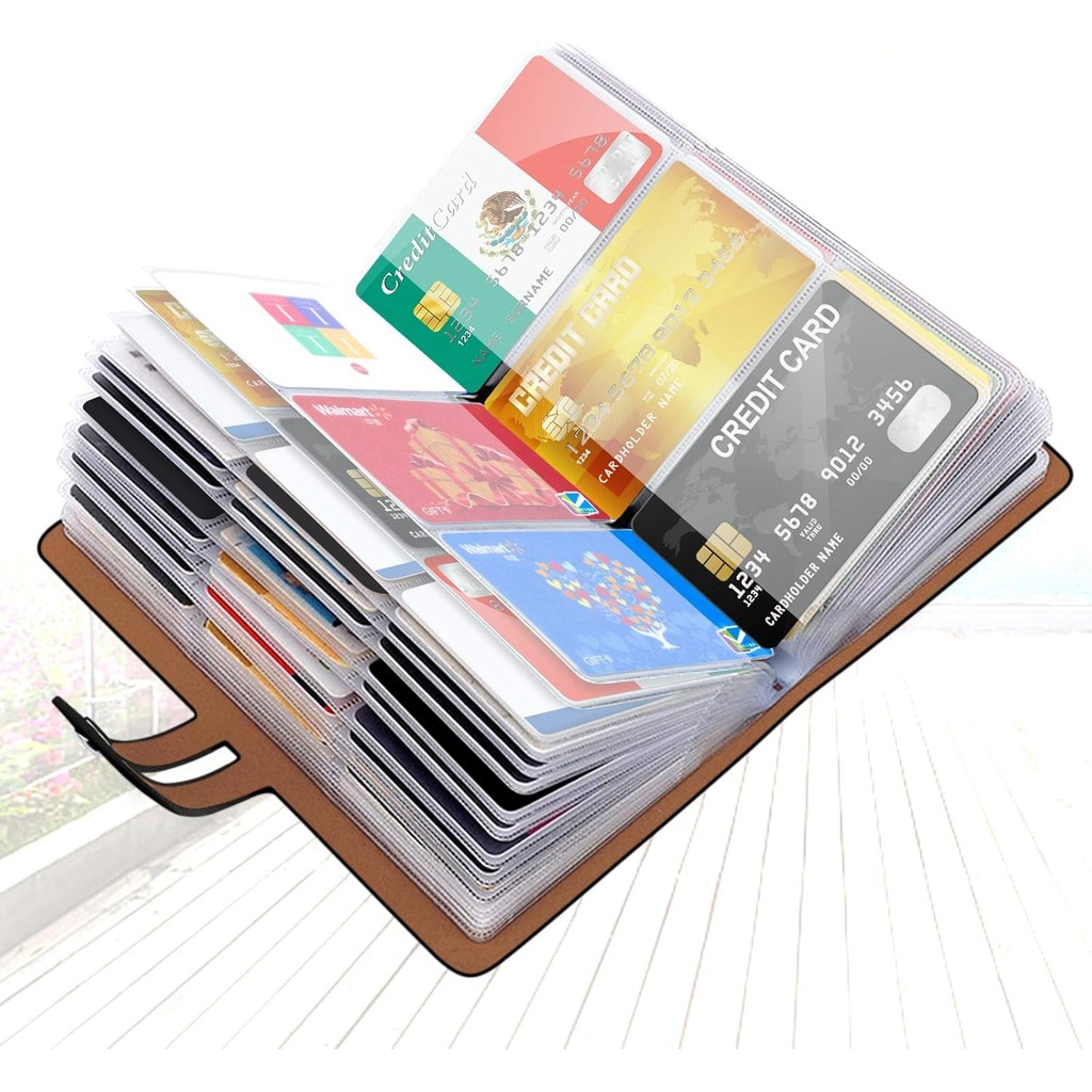 Rfid ผู้ถือบัตรเครดิตออแกไนเซอร์นามบัตรที่มี96ช่องเสียบการ์ดตัวป้องกันบัตรเครดิตสําหรับจัดการของคุณที่แตกต่างกัน