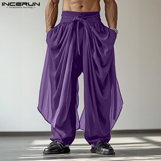 Incerun Men Vintage Casual Deconstruct Kink Design Patchwork…