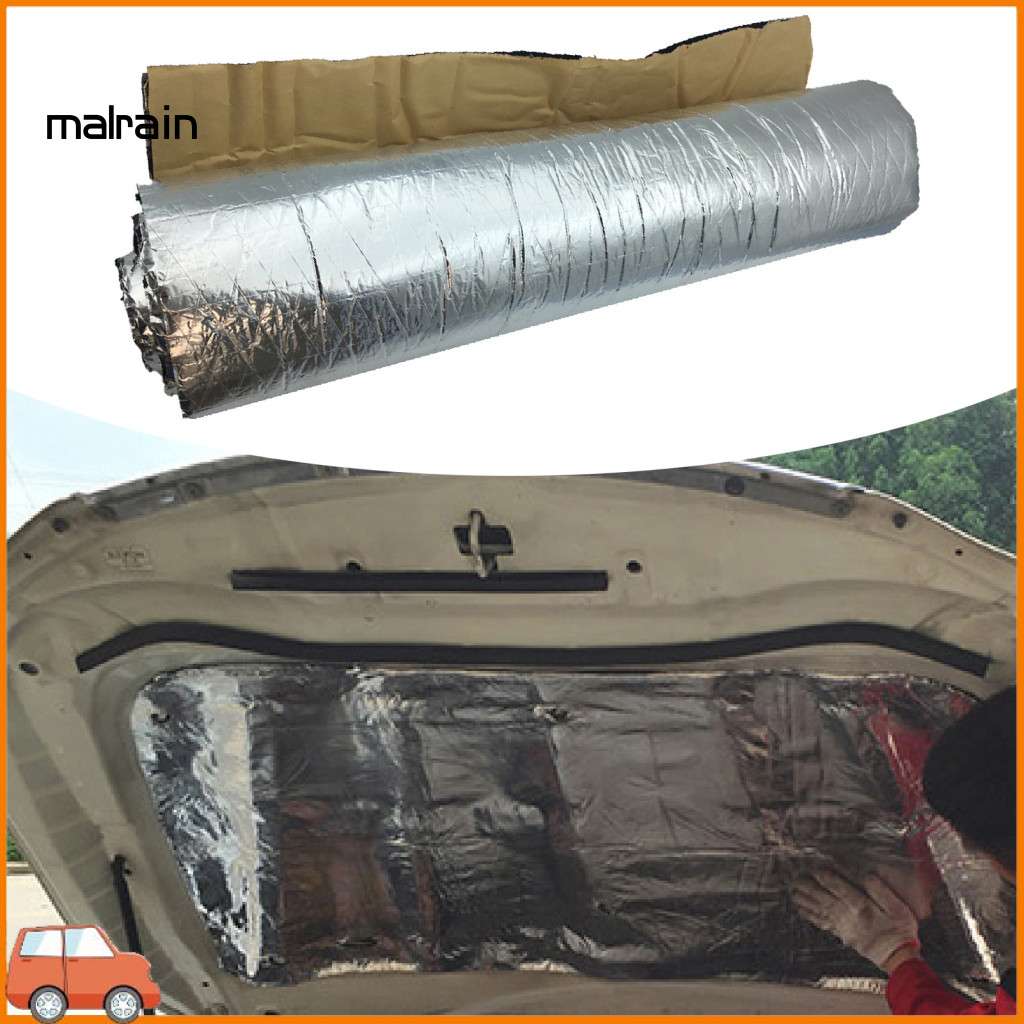 [แม่] แผ่นฉนวนกันเสียงการดูดซึมเสียงแบบมีกาวในตัวสีเงินแผ่นกันความร้อนดูดซับแรงกระแทกสําหรับรถยนต์